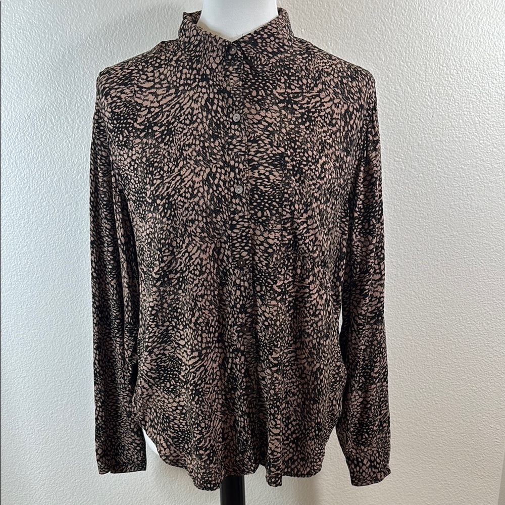 Rails Josephine Animal Print Button Up Blouse